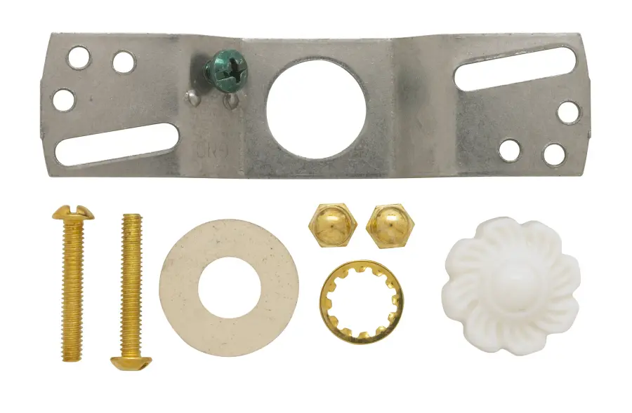 1-Light U-Channel Glass Holder - 1 Light For Use With 7" U-Bend Glass - Includes Hardware - Image 2