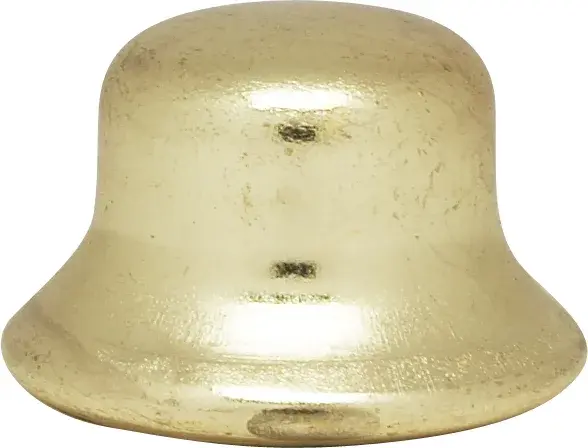 Steel Finial - 1/4-27 - 1/2" - Brass Plated - alternate view