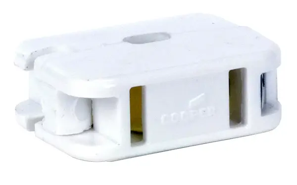 Add-On Outlet - White Finish - Non Polarized - 18/2 SPT-1 - 10A - 125V