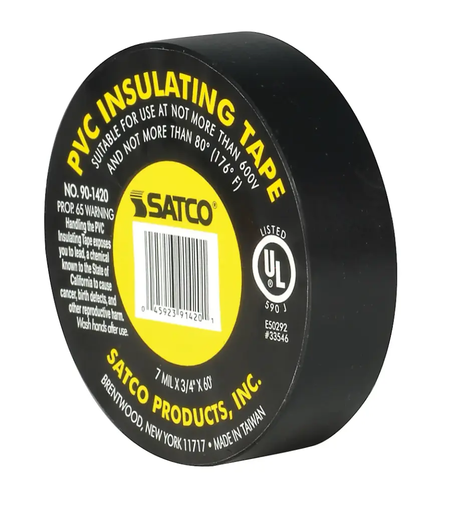 PVC Electrical Tape - 3/4" x 60 Foot - Black - Image 1