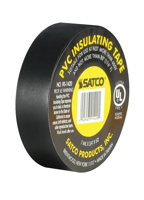 PVC Electrical Tape - 3/4" x 60 Foot - Black - alternate view