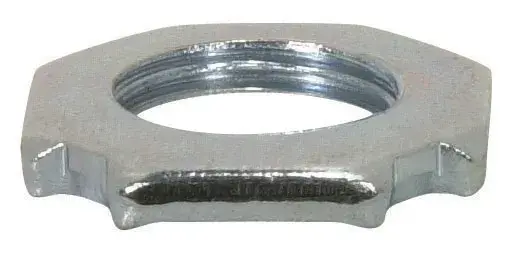 Steel Square Locknut - 3/8 IP - 1" Diameter - 1/8" Thick - Zinc Plated Finish