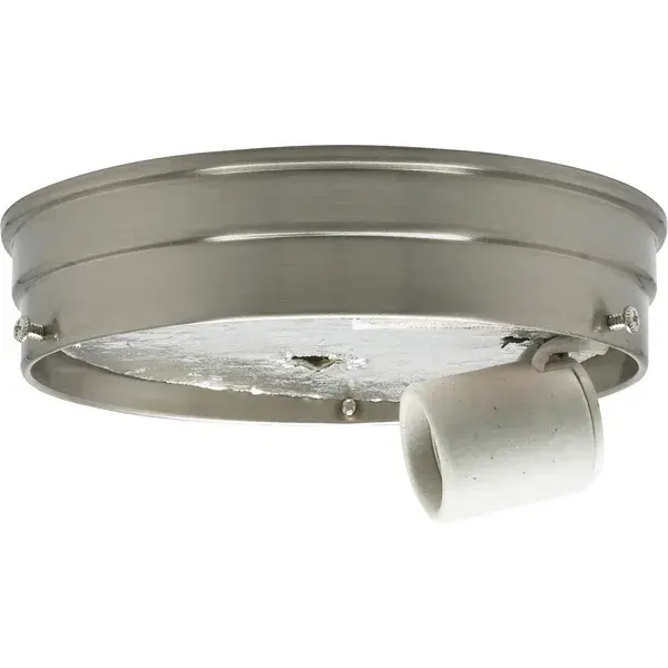 6" 1-Light Ceiling Pan - Brushed Nickel Finish - Includes Hardware - 60W Max - Image 1