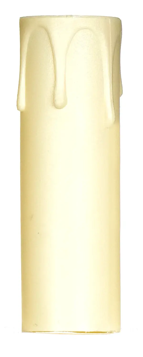 Plastic Drip Candle Cover - Ivory Plastic Drip - 13/16" Inside Diameter - 7/8" Outside Diameter - 3" Height