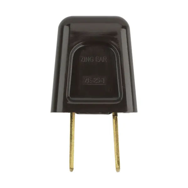Quick Connect Plug - Brown Finish - Polarized - 18/2-SPT-1 - 6A - 125V