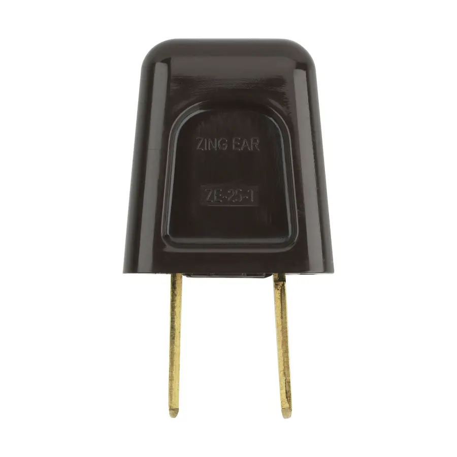 Quick Connect Plug - Brown Finish - Polarized - 18/2-SPT-1 - 6A - 125V - Image 1
