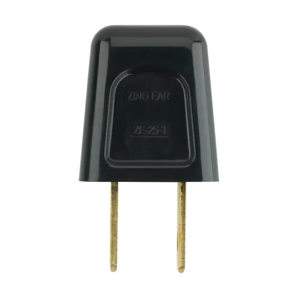 Quick Connect Plug - Black Finish - Polarized - 18/2-SPT-1 - 6A - 125V