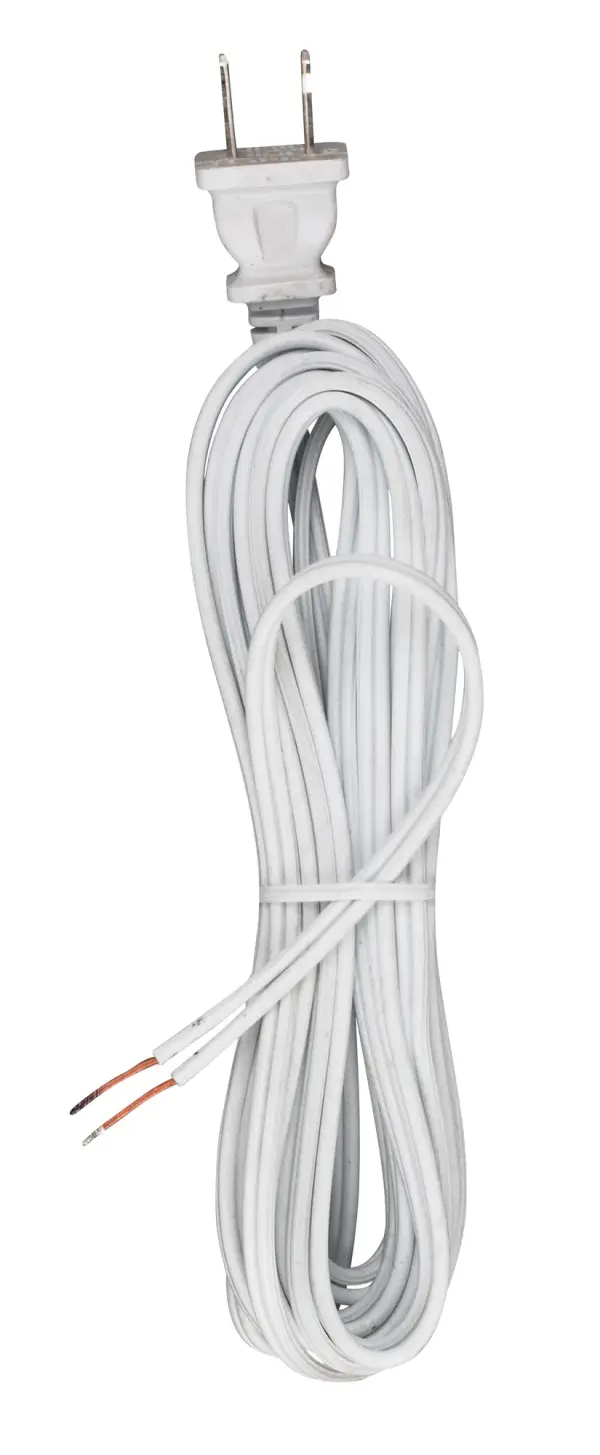 18/2 SPT-1-105C All Cord Sets - Molded Plug - Tinned Tips 3/4" Strip with 2" Slit 100 Ctn. 15 Ft.