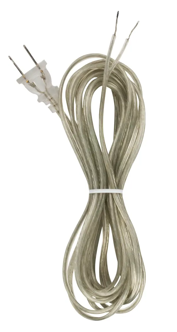18/2 SPT-1-105C All Cord Sets - Molded Plug - Tinned Tips 3/4" Strip with 2" Slit 100 Ctn. 15 Ft.