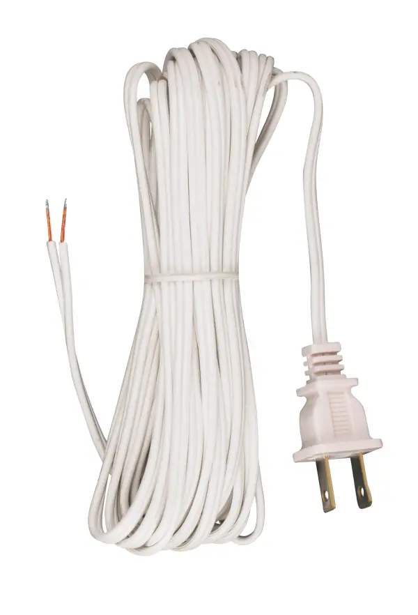 18/2 SPT-1-105C All Cord Sets - Molded Plug - Tinned Tips 3/4" Strip with 2" Slit 100 Ctn. 20 Ft.
