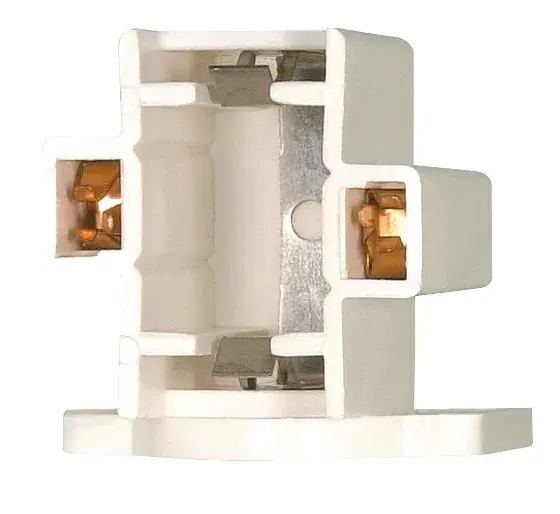 Horizontal Screw Down Socket - 2-Pin Lamps - G23-G23-2 Base For: CF5, 7, 9DS And CF9DD - 75W - 600V
