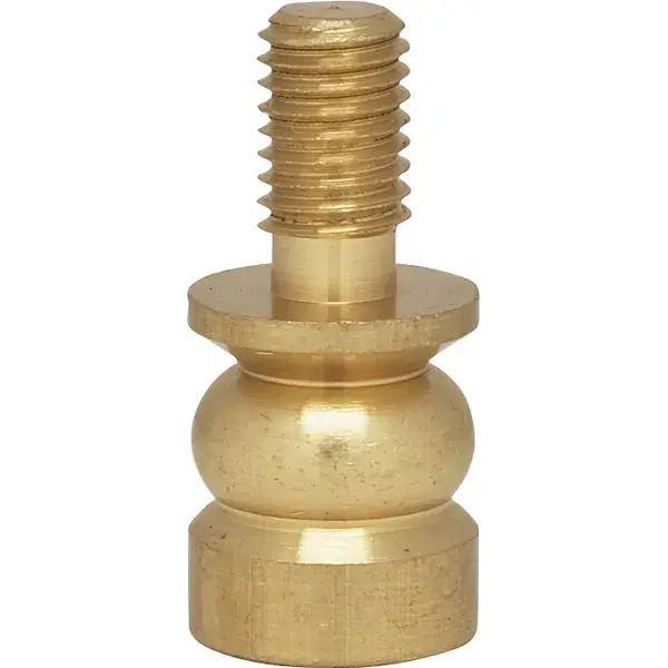 Solid Brass Riser - 1/4-27 - Burnished And Lacquered - 1/2" Height - Image 1