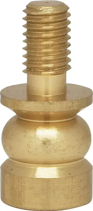 Solid Brass Riser - 1/4-27 - Burnished And Lacquered - 1/2" Height - Image 2