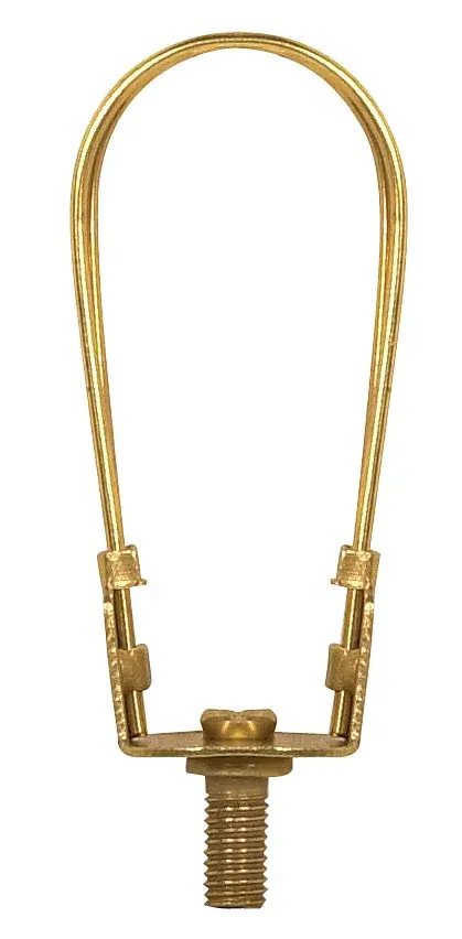 Candelabra Base Bulb Clip - 1/4-27 - 2-5/8" Height - 1" Diameter - Brass Plated