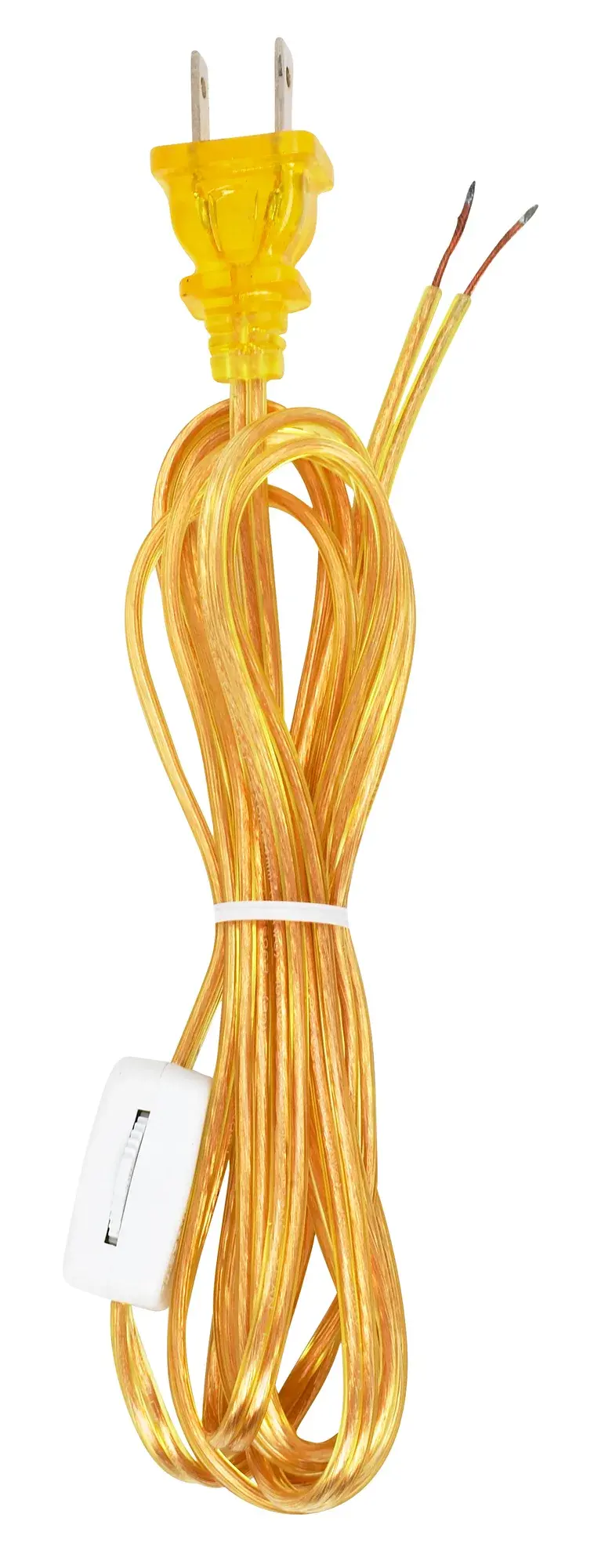 8 Ft. Cord Sets with Line Switches All Cord Sets - Molded Plug Tinned tips 3/4" Strip with 2" Slit Switch 24" From Free End 36" Hank - 200 Ctn - Image 2