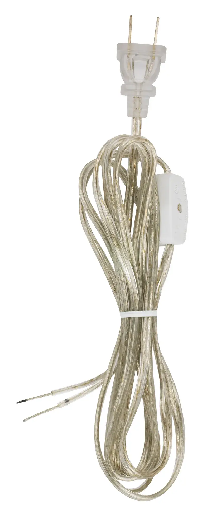8 Ft. Cord Sets with Line Switches All Cord Sets - Molded Plug Tinned tips 3/4" Strip with 2" Slit Switch 24" From Free End 36" Hank - 200 Ctn