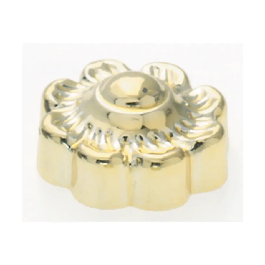 Plastic Lock-Up Cap - 1/8 IP - 1" Diameter - Brass Finish