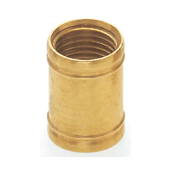 Brass Coupling - 1/2" Long - 1/8 IP - Burnished And Lacquered