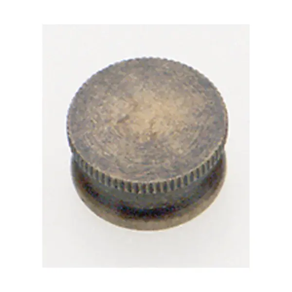 Brass Lock-Up Cap - 1/8 IP - 9/16" Diameter - 1/4" Height - Antique Brass Finish
