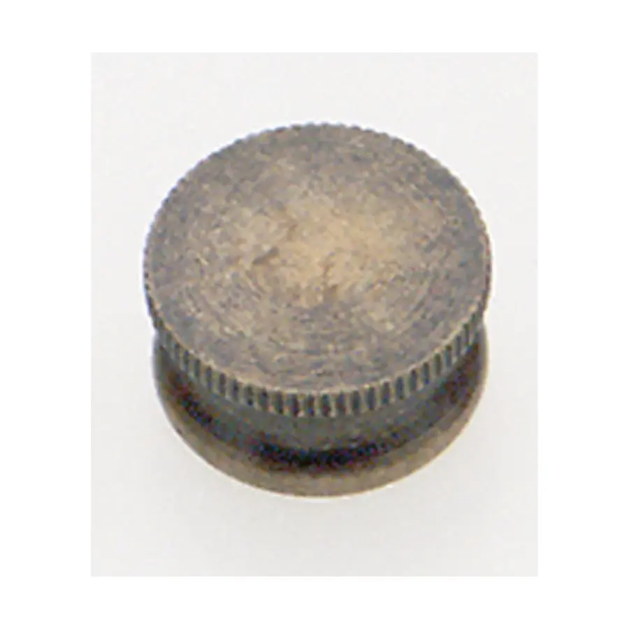 Brass Lock-Up Cap - 1/8 IP - 9/16" Diameter - 1/4" Height - Antique Brass Finish
