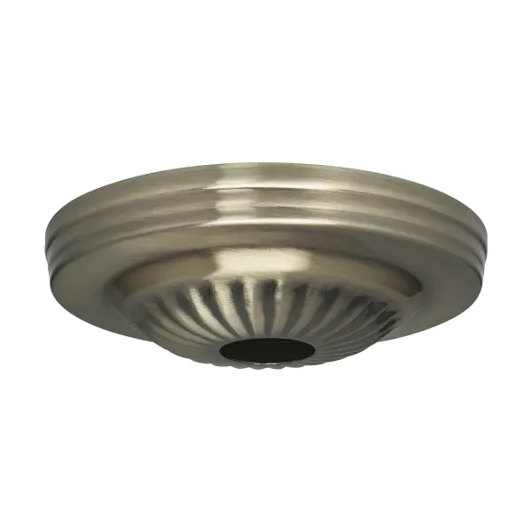 Ribbed Canopy - Canopy Only - Antique Brass Finish - 5" Diameter - 1-1/16" Center Hole