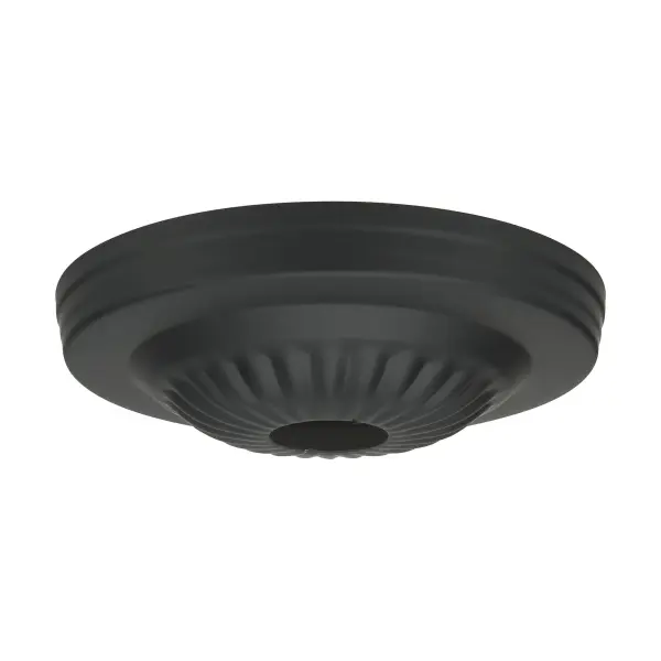 Ribbed Canopy - Canopy Only - Black Finish - 5" Diameter - 1-1/16" Center Hole
