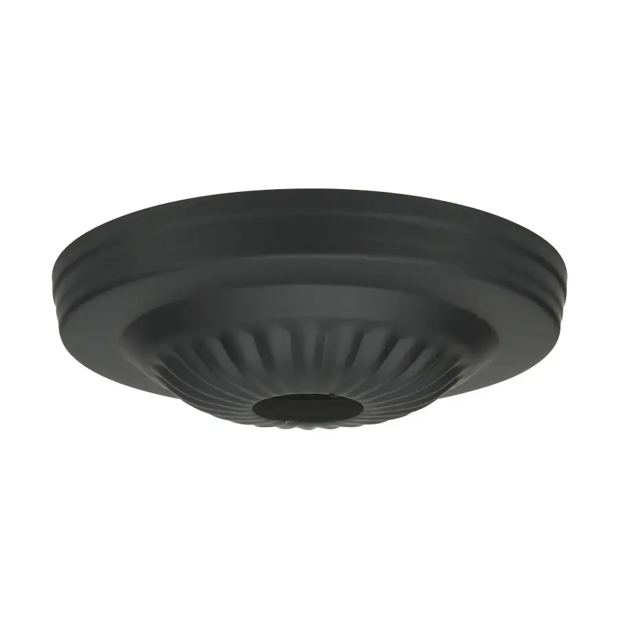 Ribbed Canopy - Canopy Only - Black Finish - 5" Diameter - 1-1/16" Center Hole - Image 1