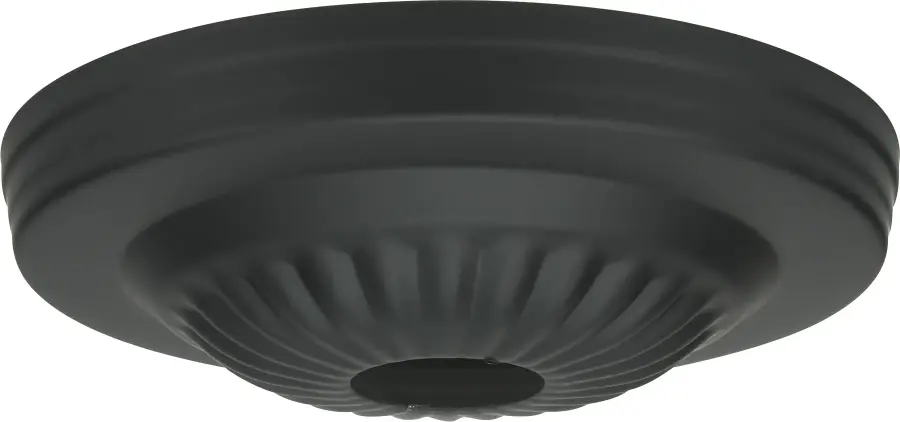 Ribbed Canopy - Canopy Only - Black Finish - 5" Diameter - 1-1/16" Center Hole - Image 2