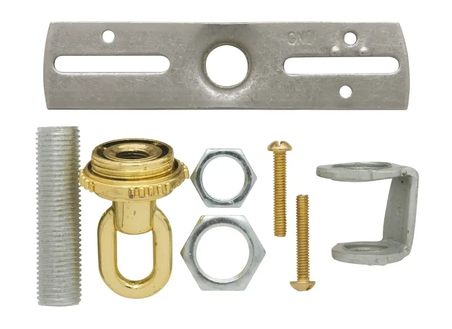 Screw Collar Loop Parts Bag - Brass Finish - Image 1