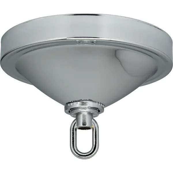 Deep Canopy Kit - Chrome Finish - 5" Diameter - 1-1/16" Center Hole - 1-3/4" Depth - Includes Hardware - 25lbs Max - Image 1
