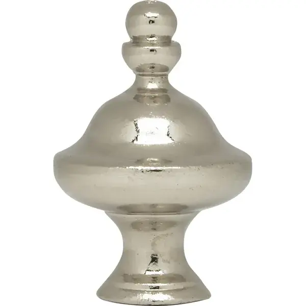 Pyramid Finial - 1-1/2" Height - 1/4-27 - Polished Chrome Finish - Image 1