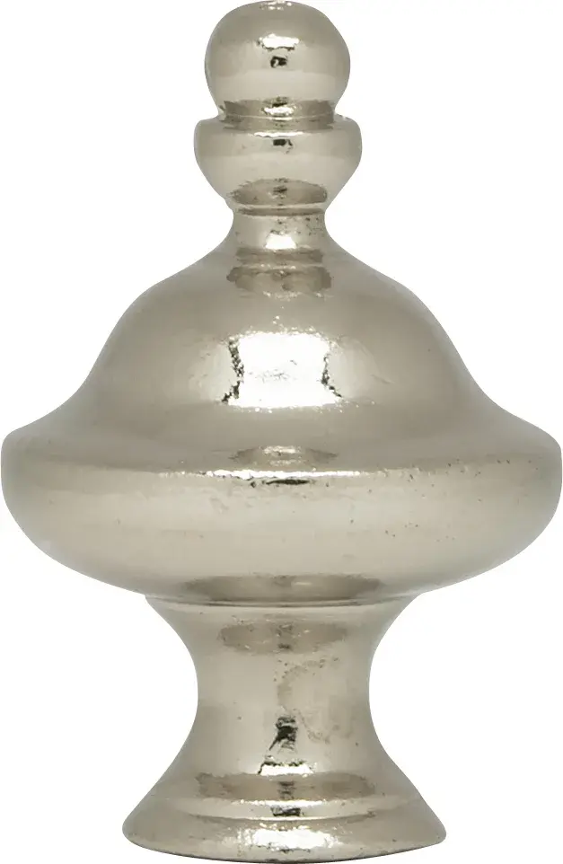 Pyramid Finial - 1-1/2" Height - 1/4-27 - Polished Chrome Finish - Image 2