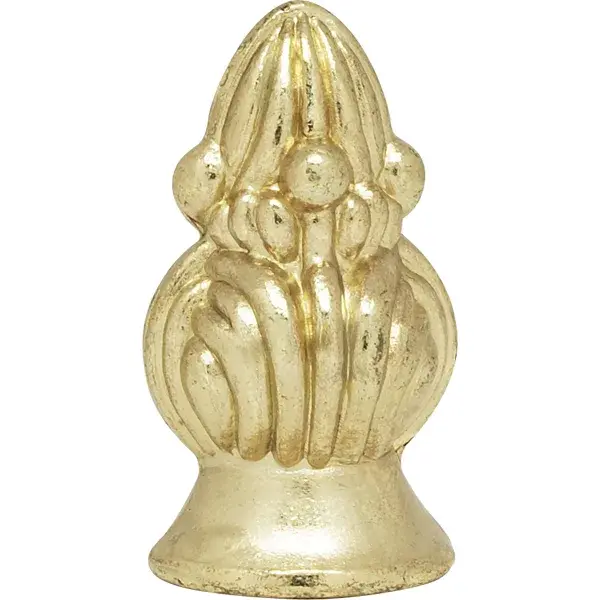 Bud Finial - 1-3/8" Height - 1/8 IP - Polished Brass Finish - Image 1