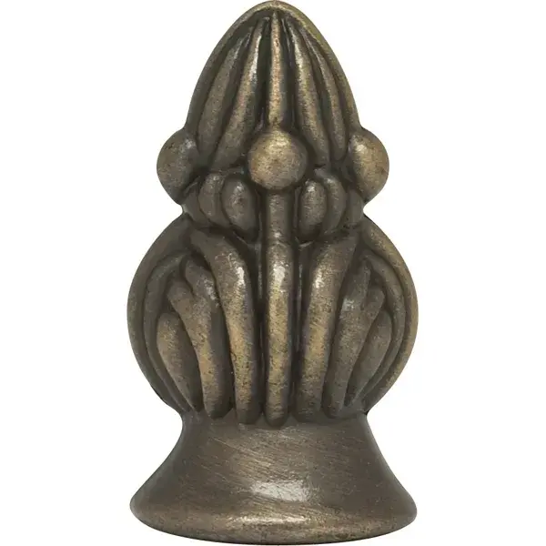 Bud Finial - 1-3/8" Height - 1/8 IP - Antique Brass Finish