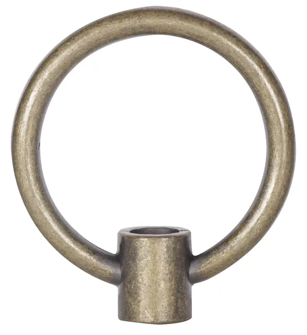 2" Die Cast Fixture Loops - 1/8 IP With Wireway - 20lbs Max - Antique Brass Finish