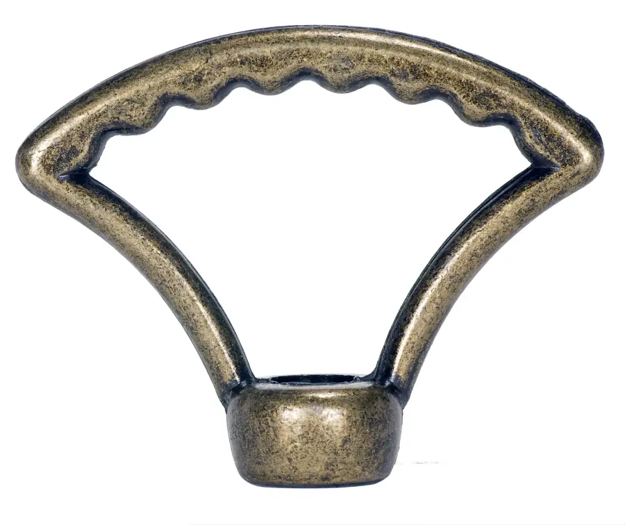 2" Die Cast Fixture Loops - 1/8 IP With Wireway - Hang Straight Loop - 20lbs Max - Antique Brass Finish