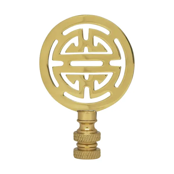 Oriental Brass Finial - 2-3/4" Height - 1/4-27 - Polished Brass Finish - Image 1