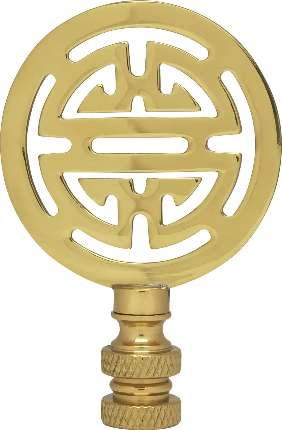 Oriental Brass Finial - 2-3/4" Height - 1/4-27 - Polished Brass Finish - Image 2