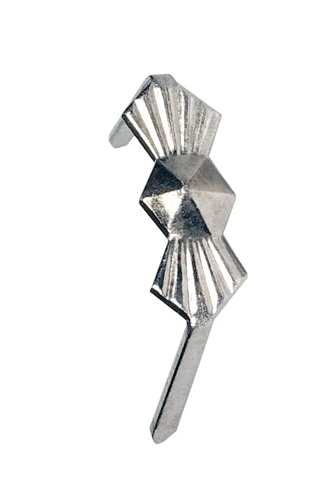 Small Bow-Tie Clip - 8mm - 3/8" Height - Silver