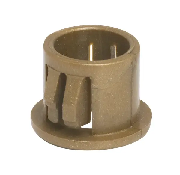 Nylon Snap-In Bushing - For 7/16" Hole - Gold Finish - Image 2