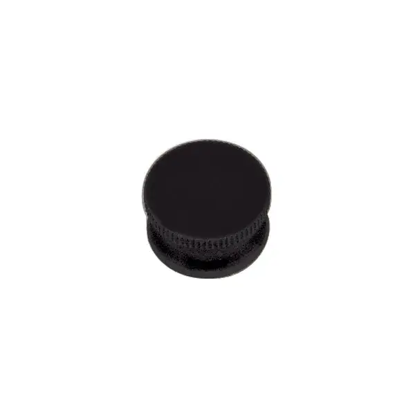 Brass Lock-Up Cap - 1/8 IP - 9/16" Diameter - 1/4" Height - Black Finish