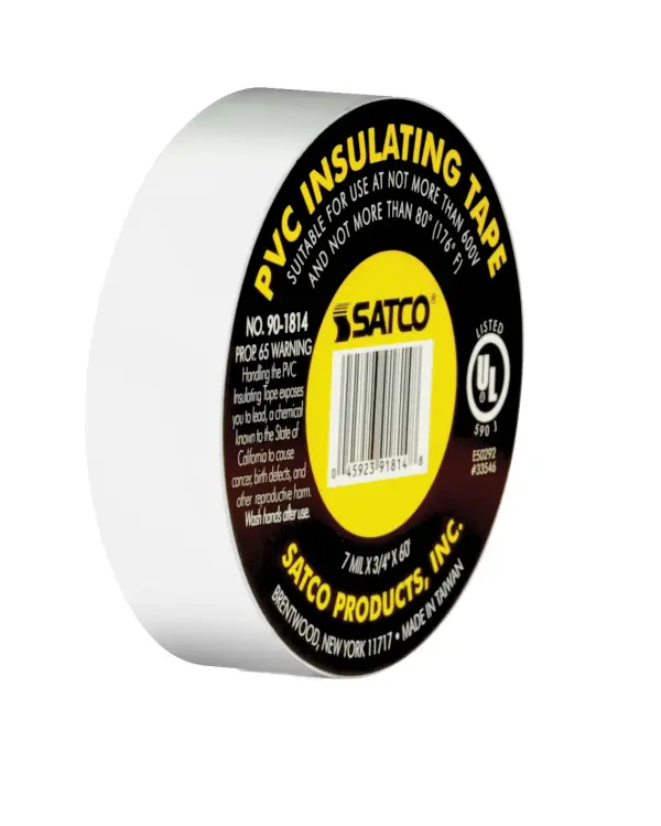 PVC Electrical Tape - 3/4" x 60 Foot - White - alternate view