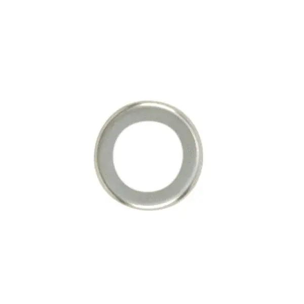 Steel Check Ring - Curled Edge - 1/4 IP Slip - Nickel Plated Finish - 1" Diameter
