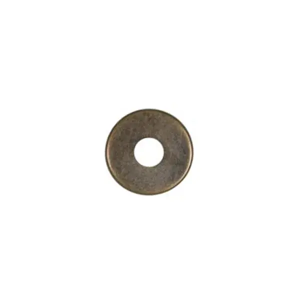 Steel Check Ring - Curled Edge - 1/8 IP Slip - Antique Brass Finish - 2" Diameter