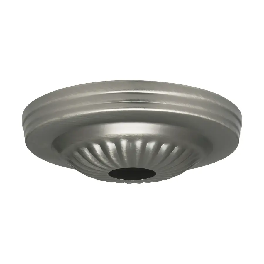 Ribbed Canopy - Canopy Only - Brushed Pewter Finish - 5" Diameter - 1-1/16" Center Hole - Image 1