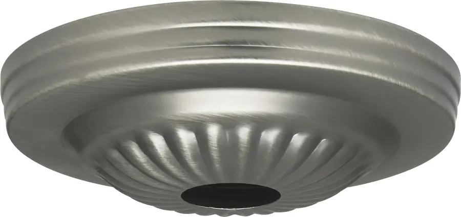 Ribbed Canopy - Canopy Only - Brushed Pewter Finish - 5" Diameter - 1-1/16" Center Hole - Image 2