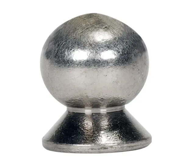 Brass Pear Knob - 8/32 - Brushed Nickel Finish