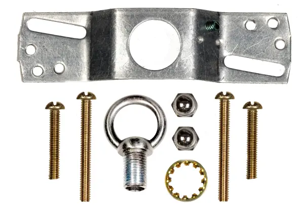 Ribbed Canopy Kit - Brushed Nickel Finish - 5" Diameter - 7/16" Center Hole - 2-8/32 Bar Holes - Includes Hardware - 10lbs Max - alternate view