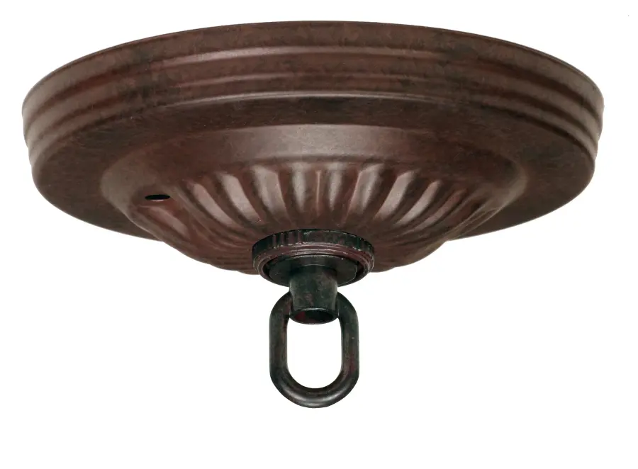 Ribbed Canopy Kit - Old Bronze Finish - 5" Diameter - 1-1/16" Center Hole - Includes Hardware - 25lbs Max - Image 1