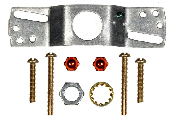 Ribbed Canopy Kit And Matching Hardware - Dark Antique Brass Finish - 5" Diameter - 7/16" Center Hole - 2-8/32 Bar Holes - alternate view